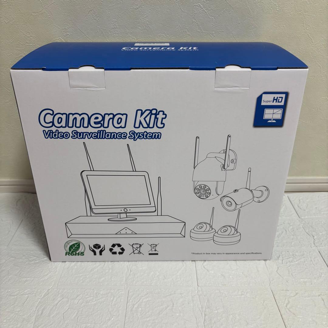 ❤️1品限り❤️防犯カメラ 屋外 2台 モニター付き 500万画素 10台増設可