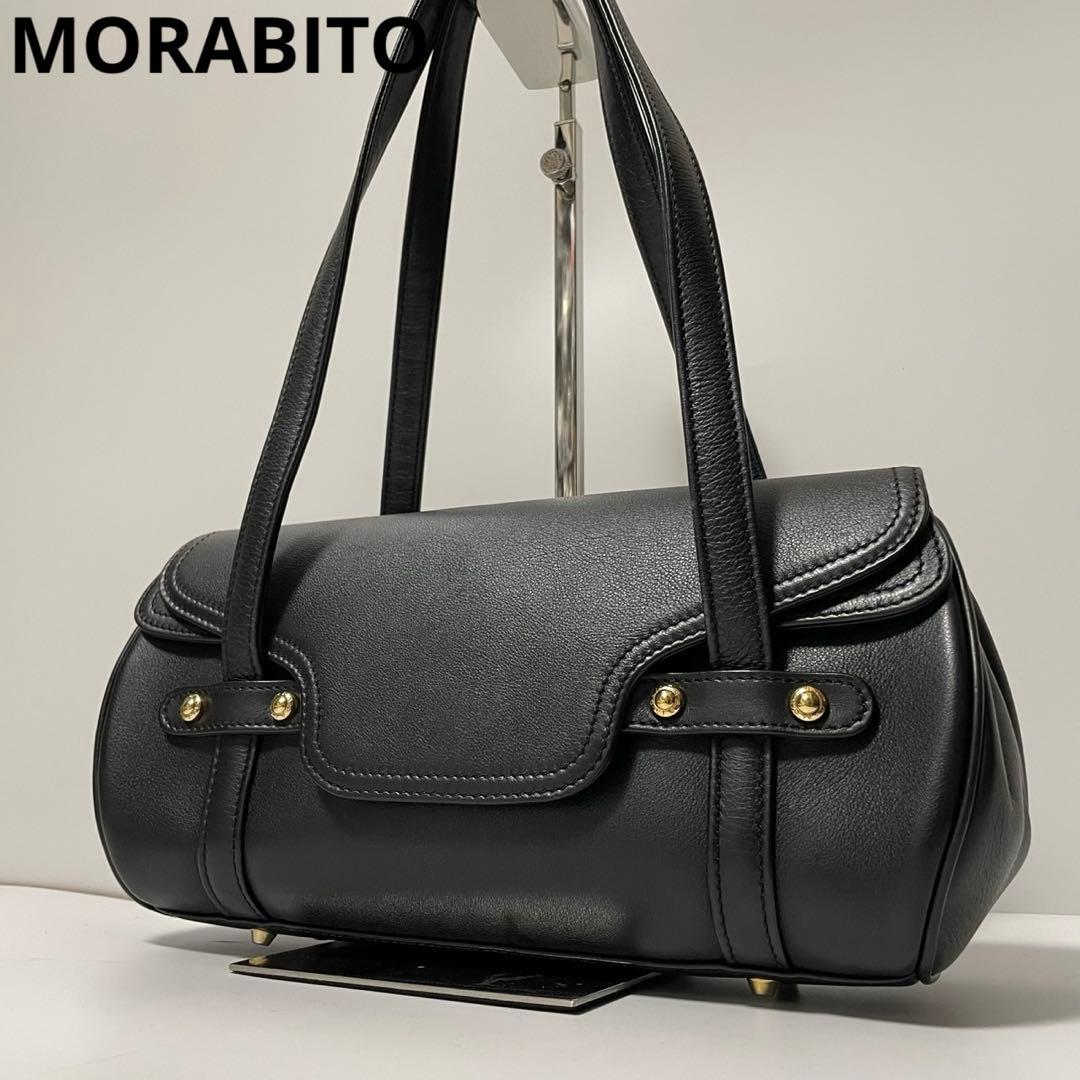 ■未使用級■ MORABITO ハンドバッグ　肩掛け　レザー　　黒