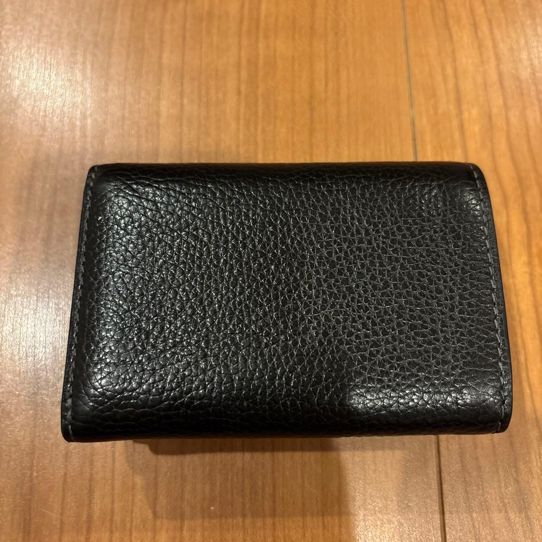 お値下COACH 三つ折り財布　ミニ トライフォールド ウォレットCM437 黒