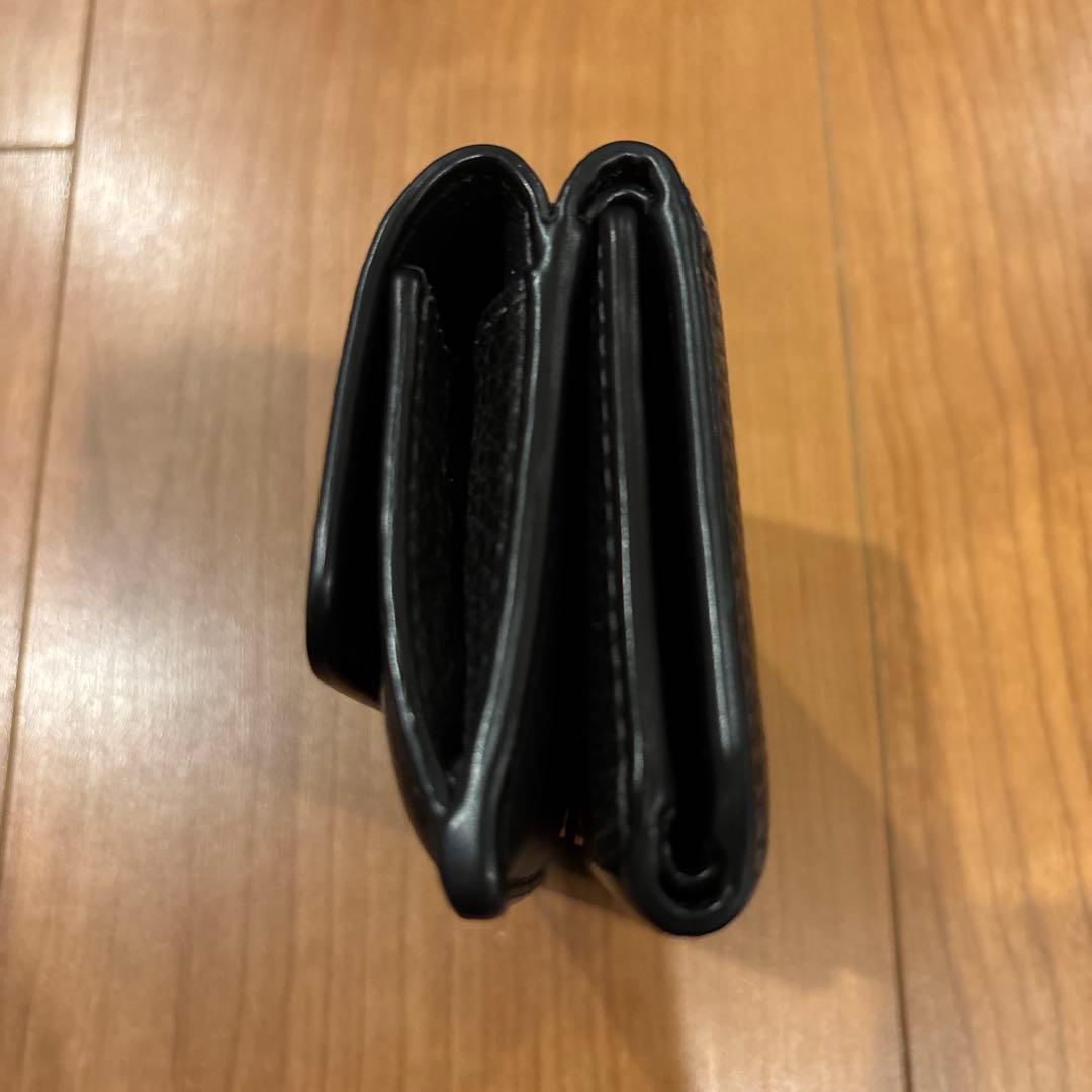 お値下COACH 三つ折り財布　ミニ トライフォールド ウォレットCM437 黒