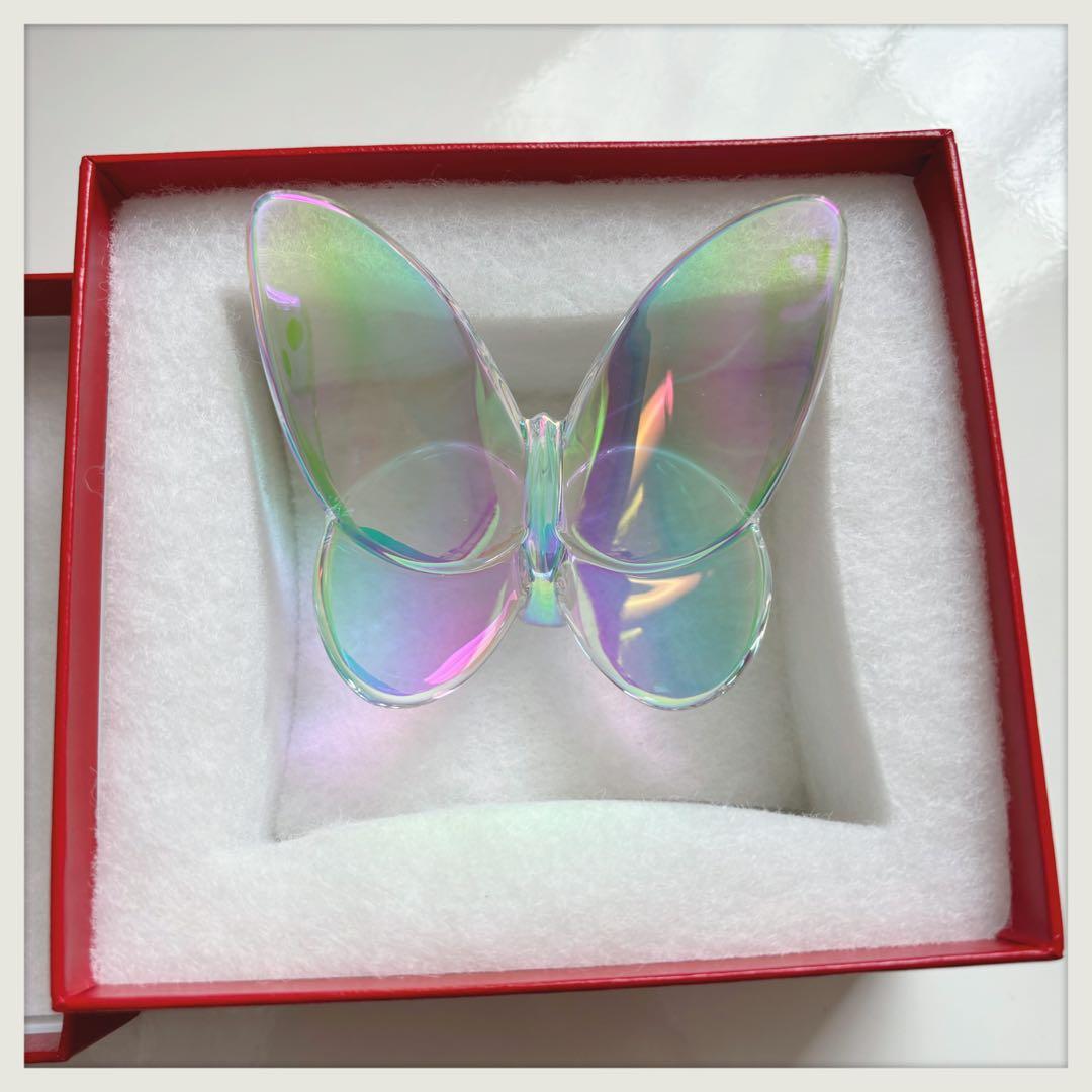 バカラ Baccarat クリスタルフィギュア ラッキーバタフライ