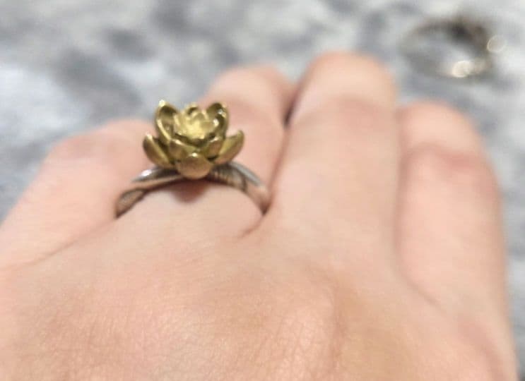 ☆かすう工房☆睡蓮リング&ドラゴンリング☆3点セット　花　龍　竜　和風