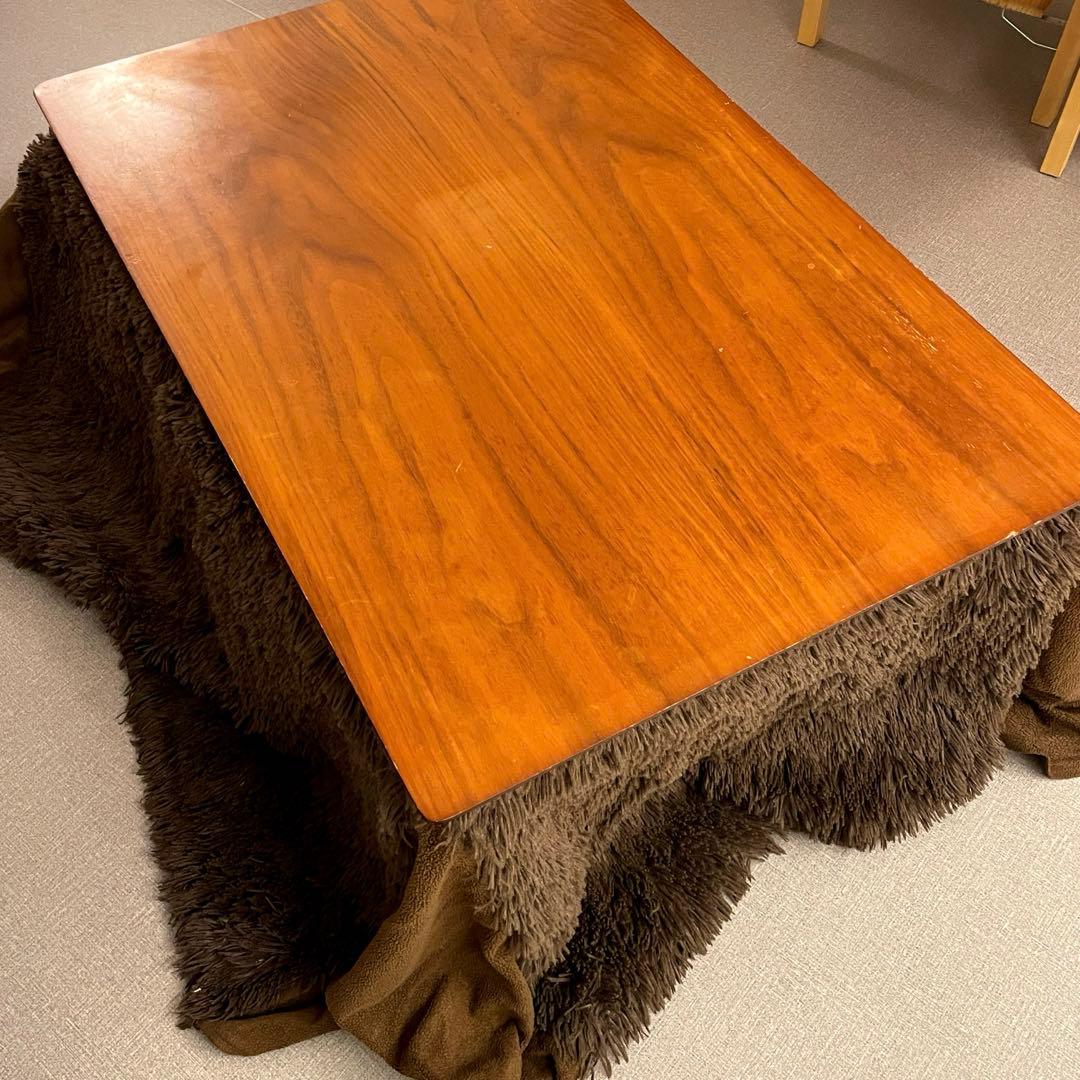 【送料込み・動作確認済】ヤマソロ　木製こたつテーブル　布団セット　ブラウン