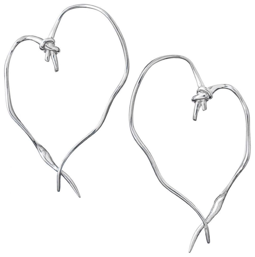 NOEUDUヌゥユゥラブビッグハートピアス Lien シルバー神崎恵滝沢眞規子