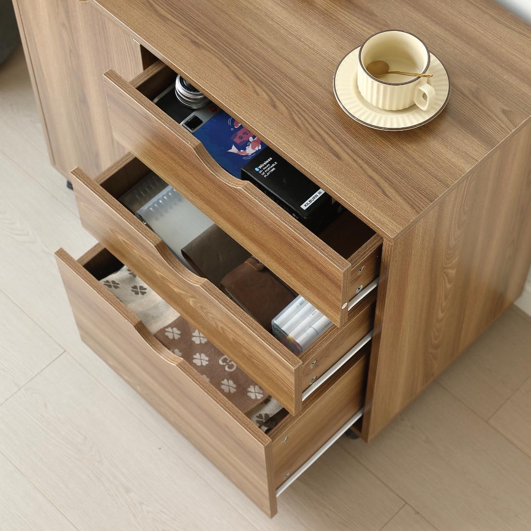 キャビネット 幅80cm 北欧風 サイドボード チェストテレビ台 BROWN