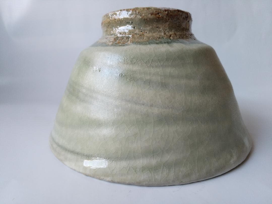 常滑焼 無形文化財 谷川省三 刷毛目 茶碗 共箱 共布 栞 茶道具 抹茶碗 美品