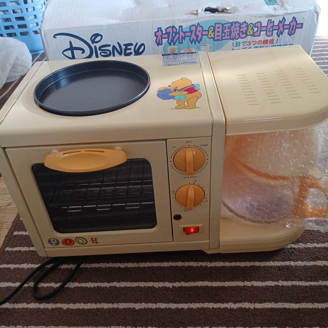 プーさん　オーブントースター＆目玉焼き＆コーヒーメーカー付き