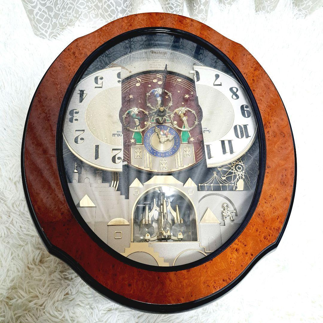 リズム時計　からくり時計　4MH752 パルタージュ　スワロフスキークリスタル