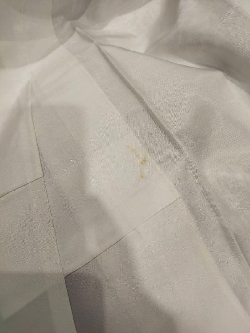 お見分け済　美品　正絹袷　雲取り　本場白大島紬単品