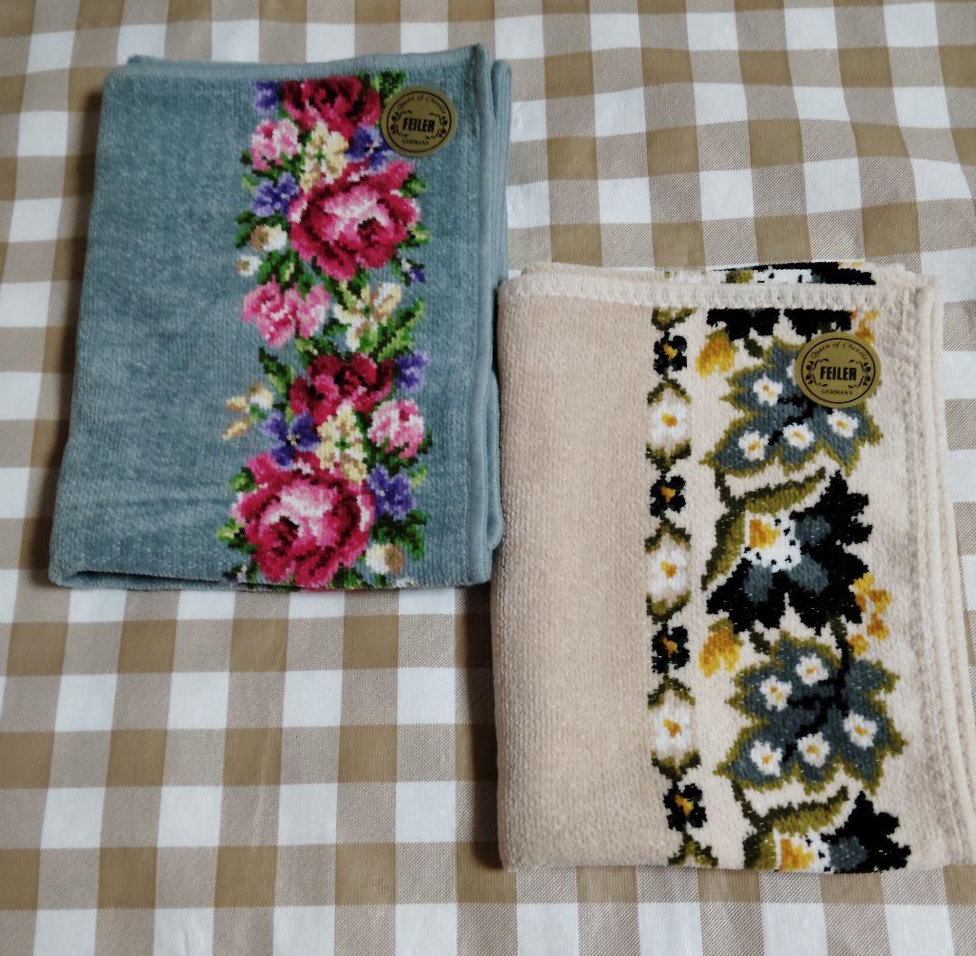 フェイラーフェイスタオル2枚 マリアンヌとシェーンブルーメ　ハンドタオル人気