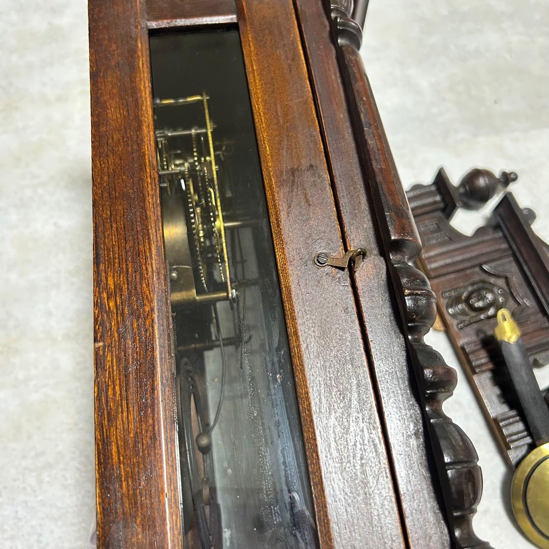 希少 掛時計　柱時計 ゼンマイ式 ボンボン時計　レトロ　アンティーク　稼動品