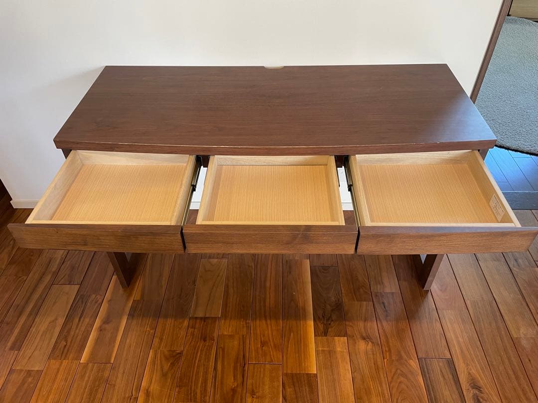 パソコンデスク 勉強机 ウォルナット調