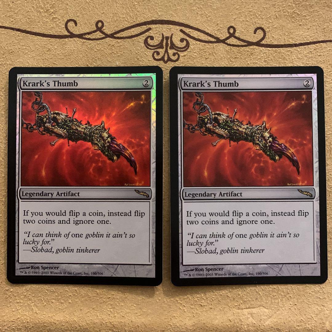 MTG【Foil】クラークの親指/Krark's Thumb MRD 英語2枚