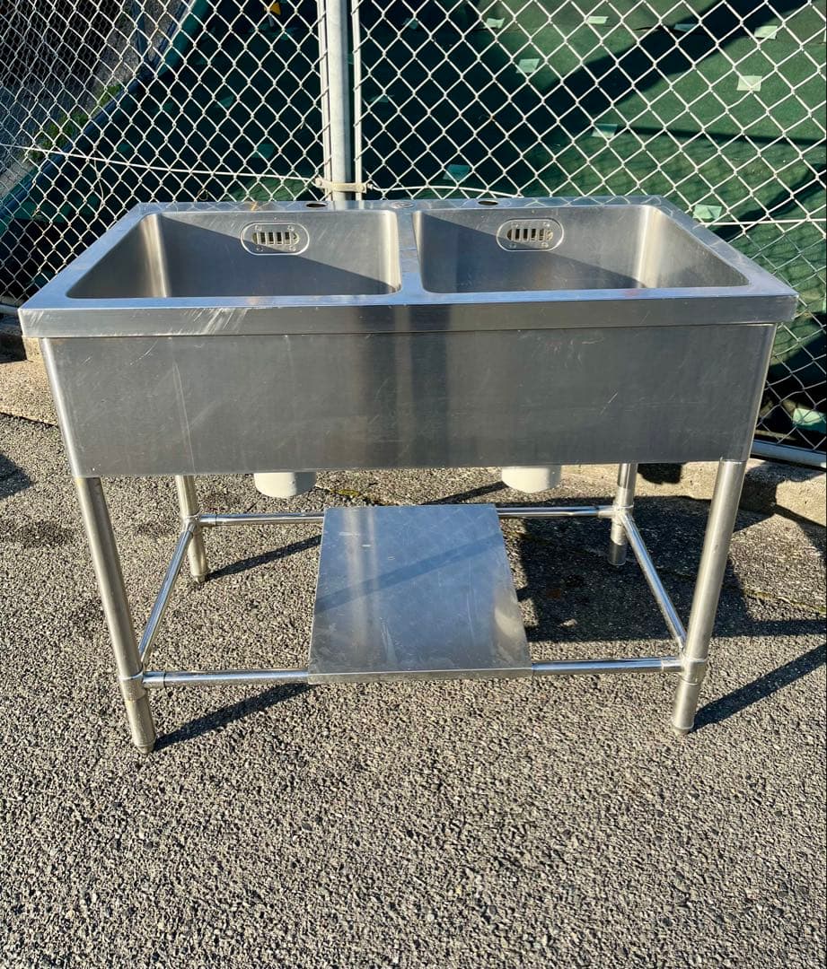 ステンレス2槽シンク　流し台　1000×600×820