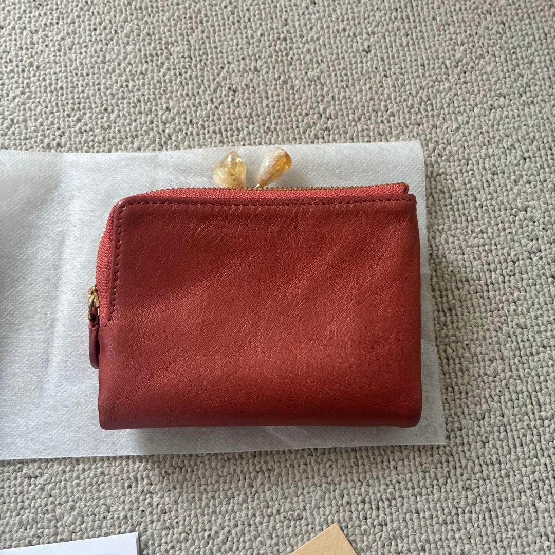 ダコタ財布　がま口　折り財布　二つ折り財布　ジェム　パワーストーン