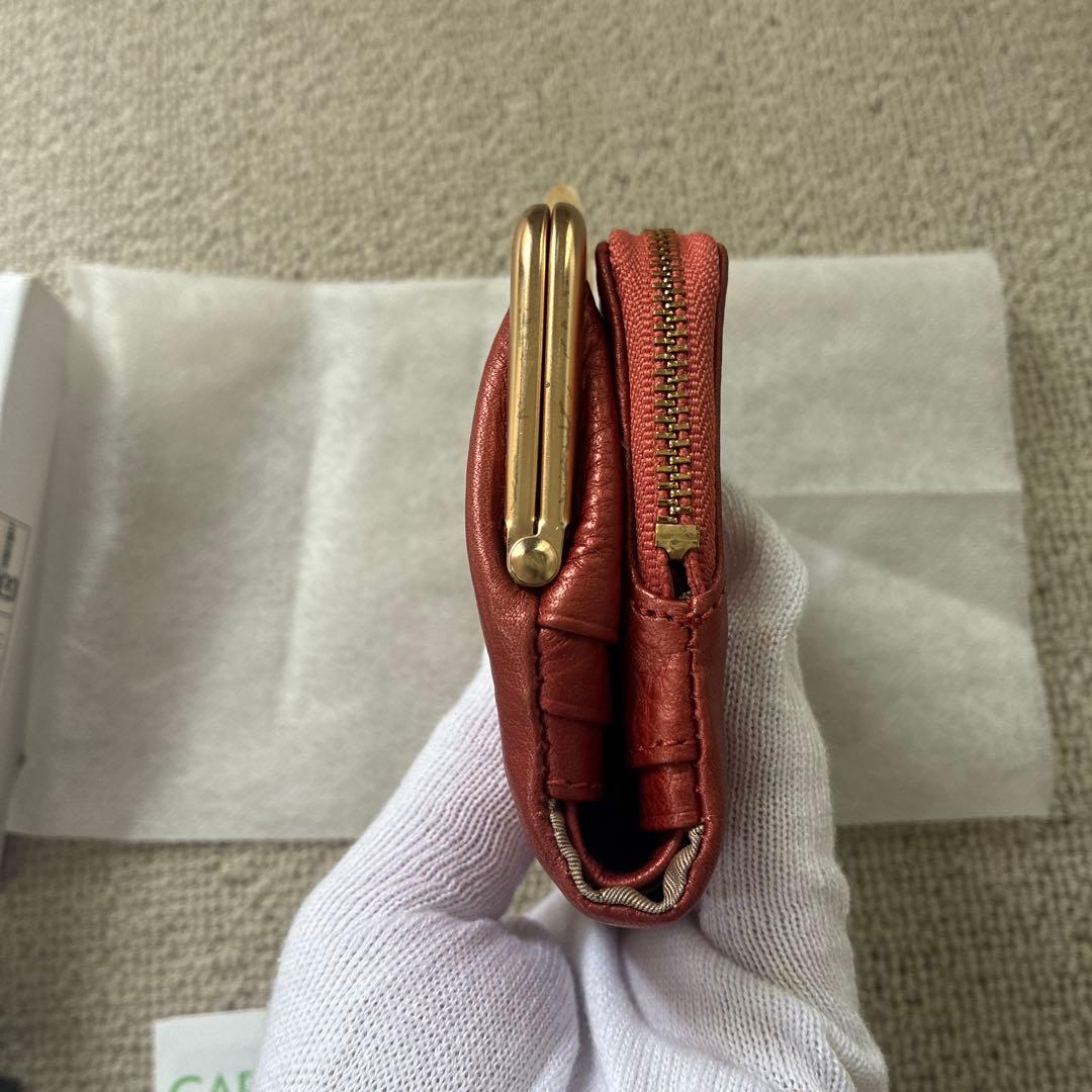 ダコタ財布　がま口　折り財布　二つ折り財布　ジェム　パワーストーン