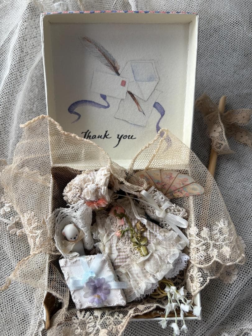 ✨期間限定✨オデット用衣装＆ミニチュア小物セット　ビスクドール　ミニョネット