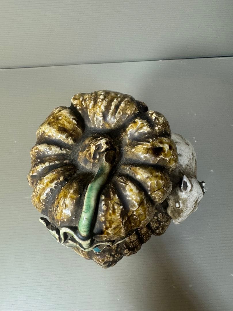 2612 希少　九谷焼　木米作　ネズミ瓜　置物　時代物