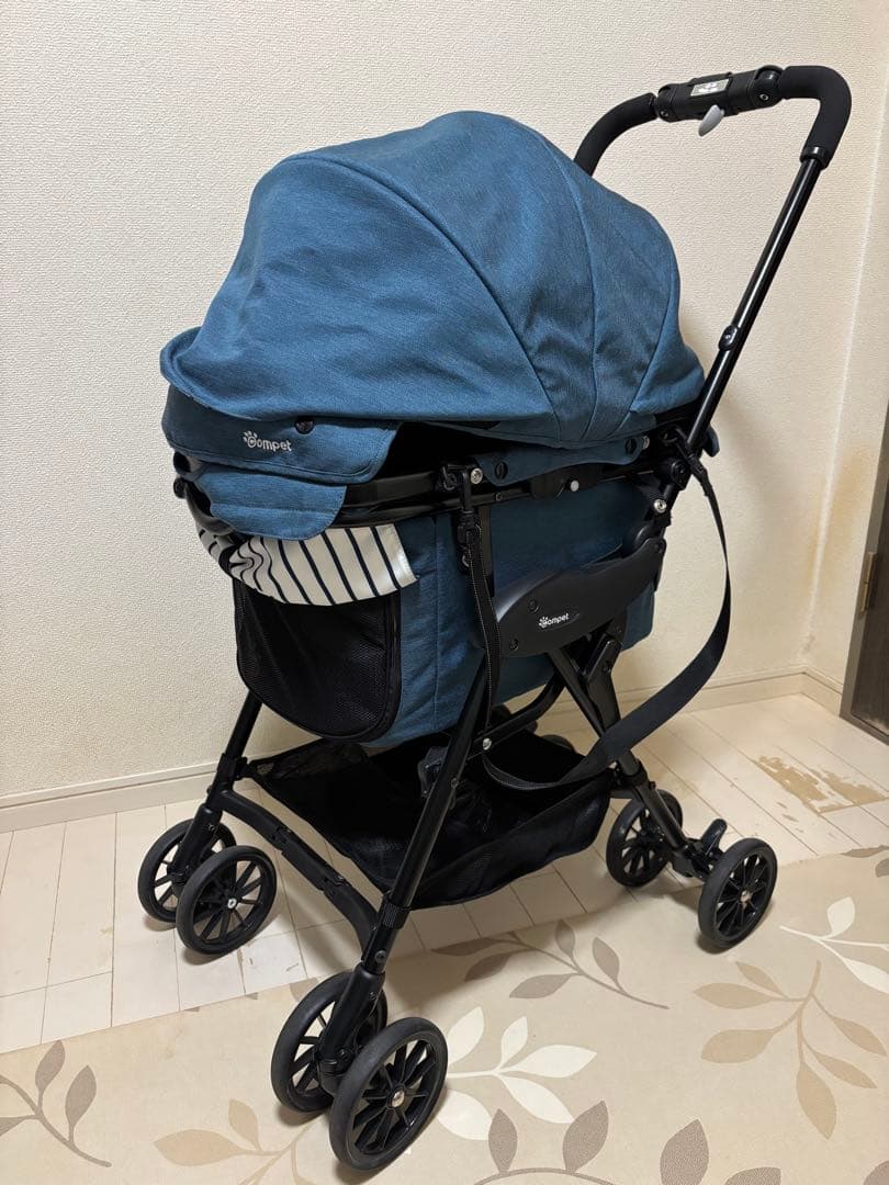 レインカバー付 コムペット ペットカート ミリミリEGロング