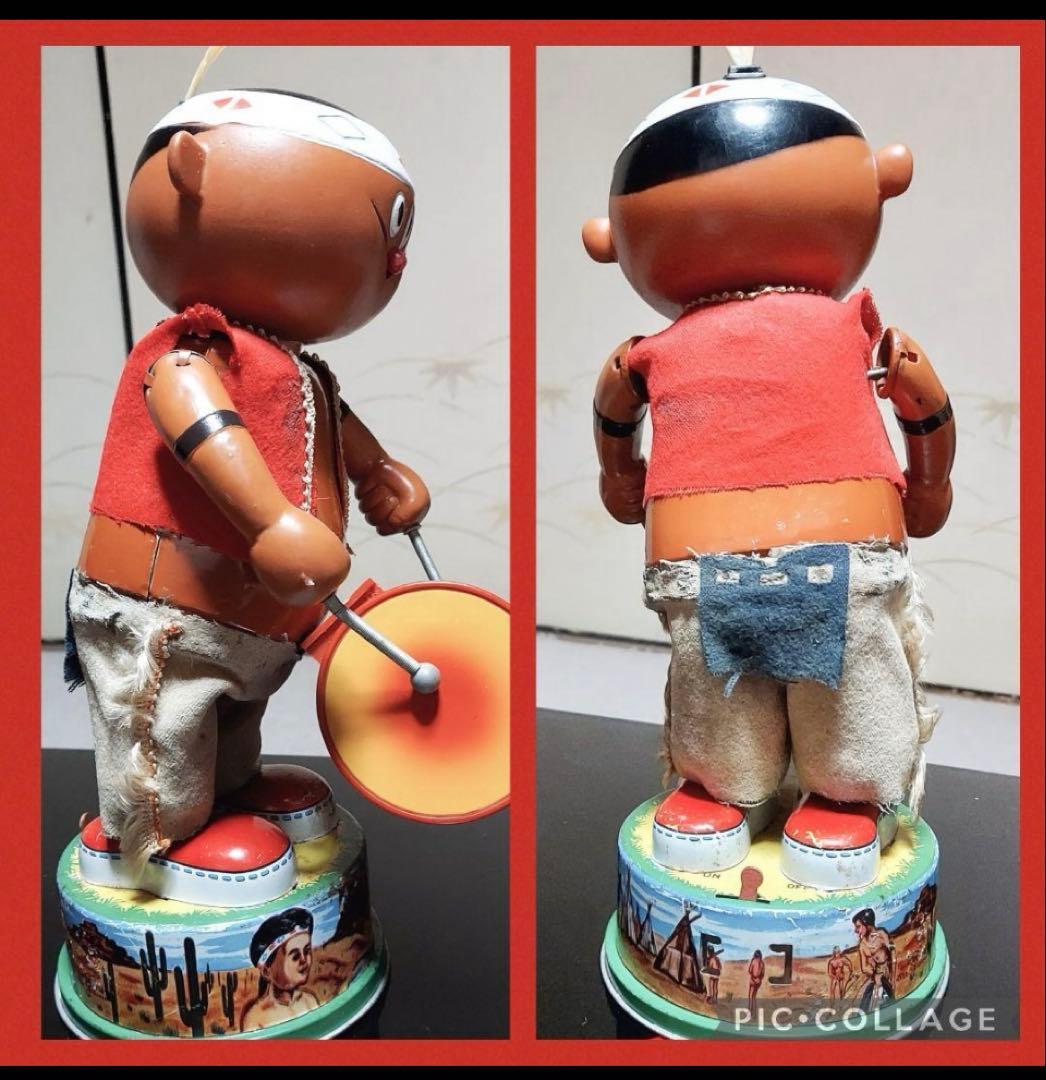 野村トーイ　1960年代製　インディアン シスコーン坊や 高さ約32cm