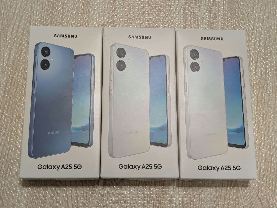 未使用 Galaxy A25 5G ブルー ホワイト 3台セット