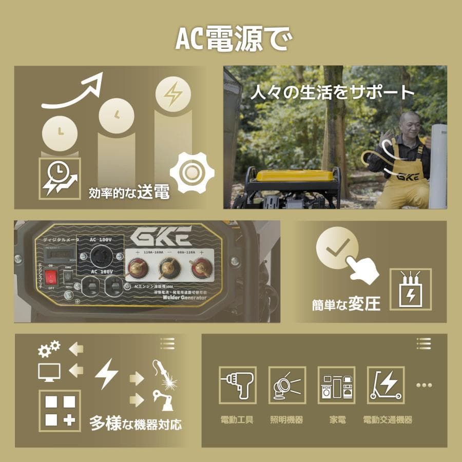 ★アーク溶接★エンジン溶接機 発電機兼用溶接機 ガソリンエンジン溶接機