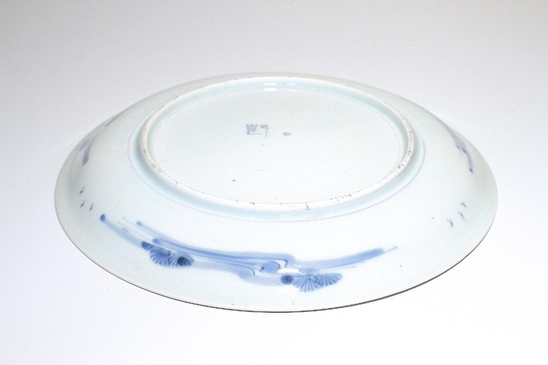 江戸後期 古伊万里 上手七寸皿 [蘭花と雀図]