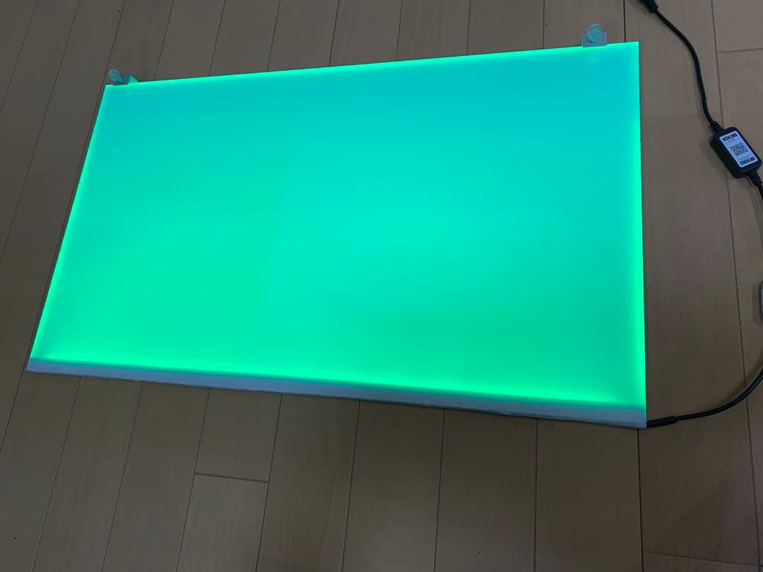 中古 水槽用バックライトスクリーン 60cm×35cm 青白グラデーションパネル