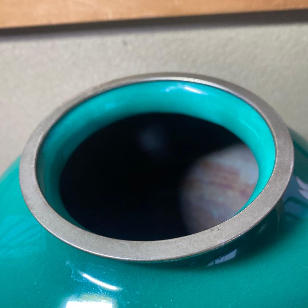 翡翠色　安藤七宝花瓶