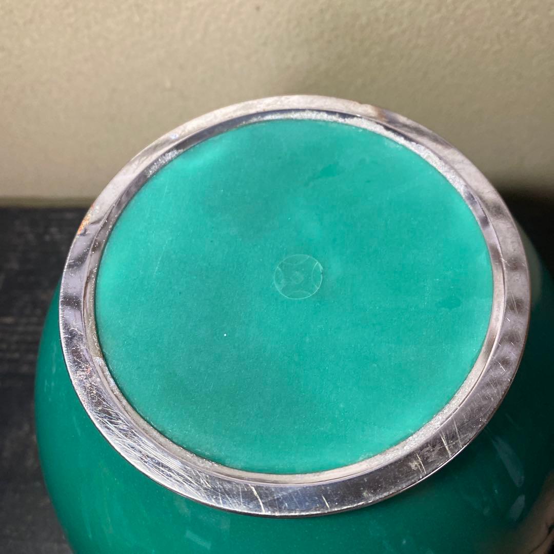 翡翠色　安藤七宝花瓶