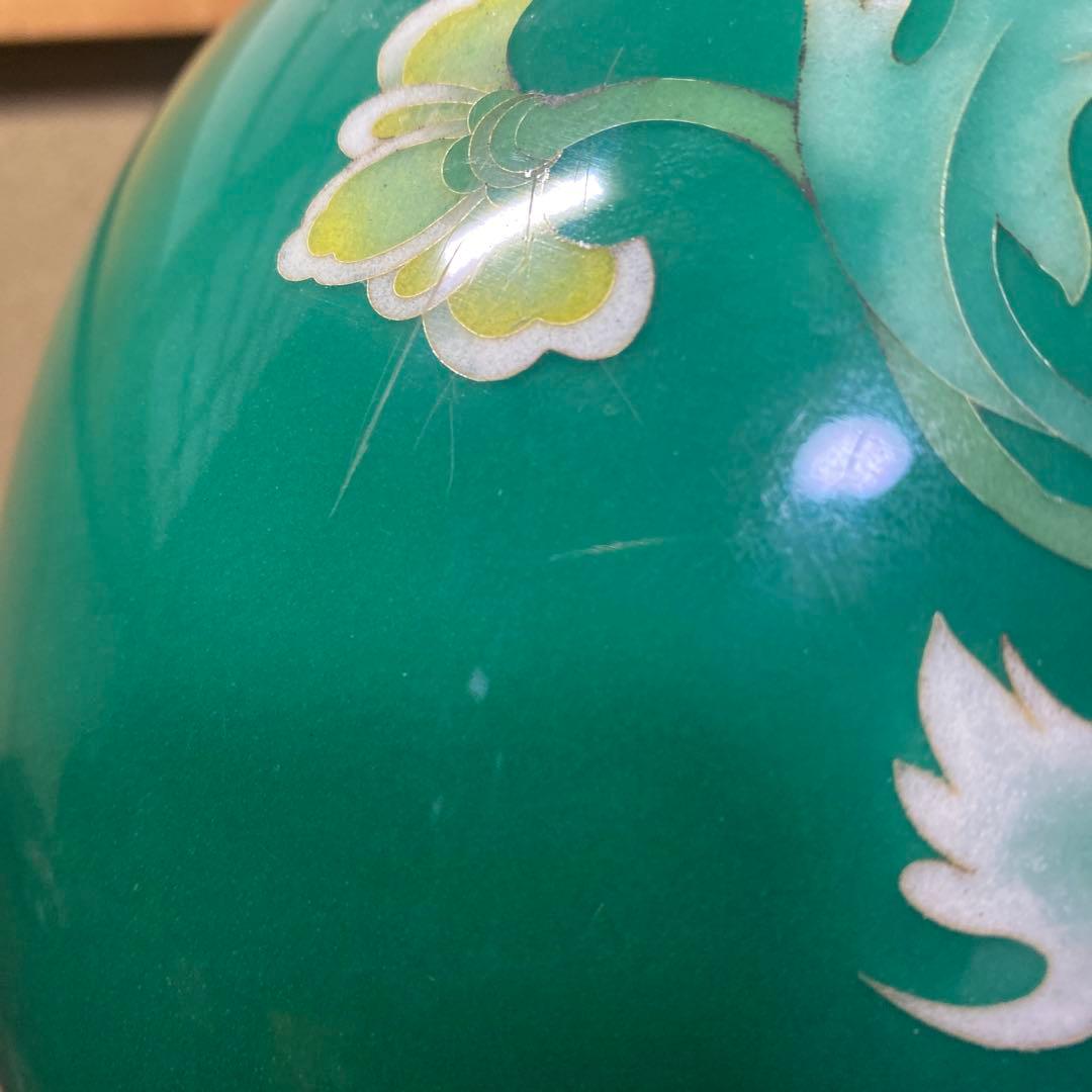 翡翠色　安藤七宝花瓶
