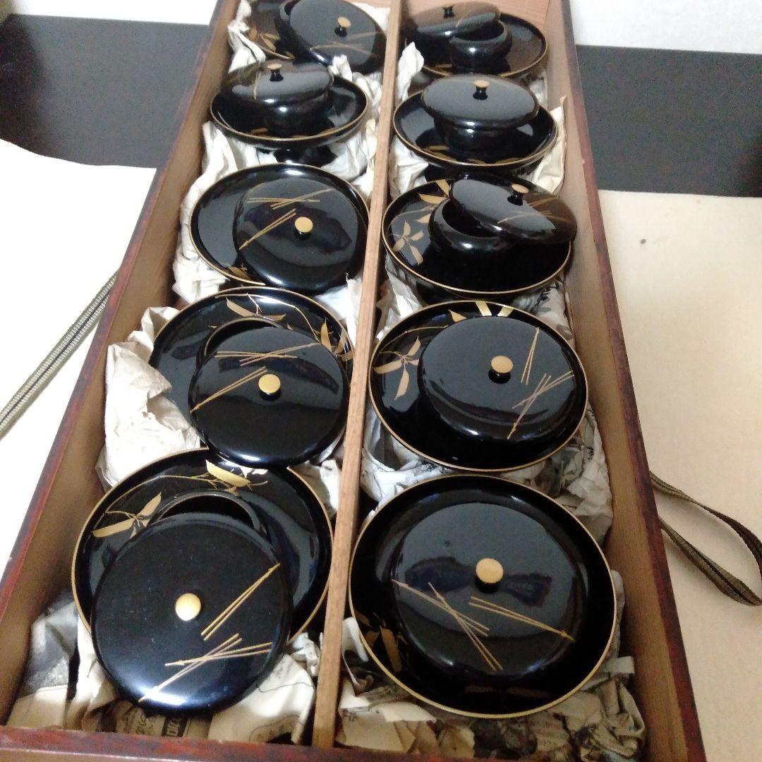 松竹梅蒔絵入　茶台十客揃