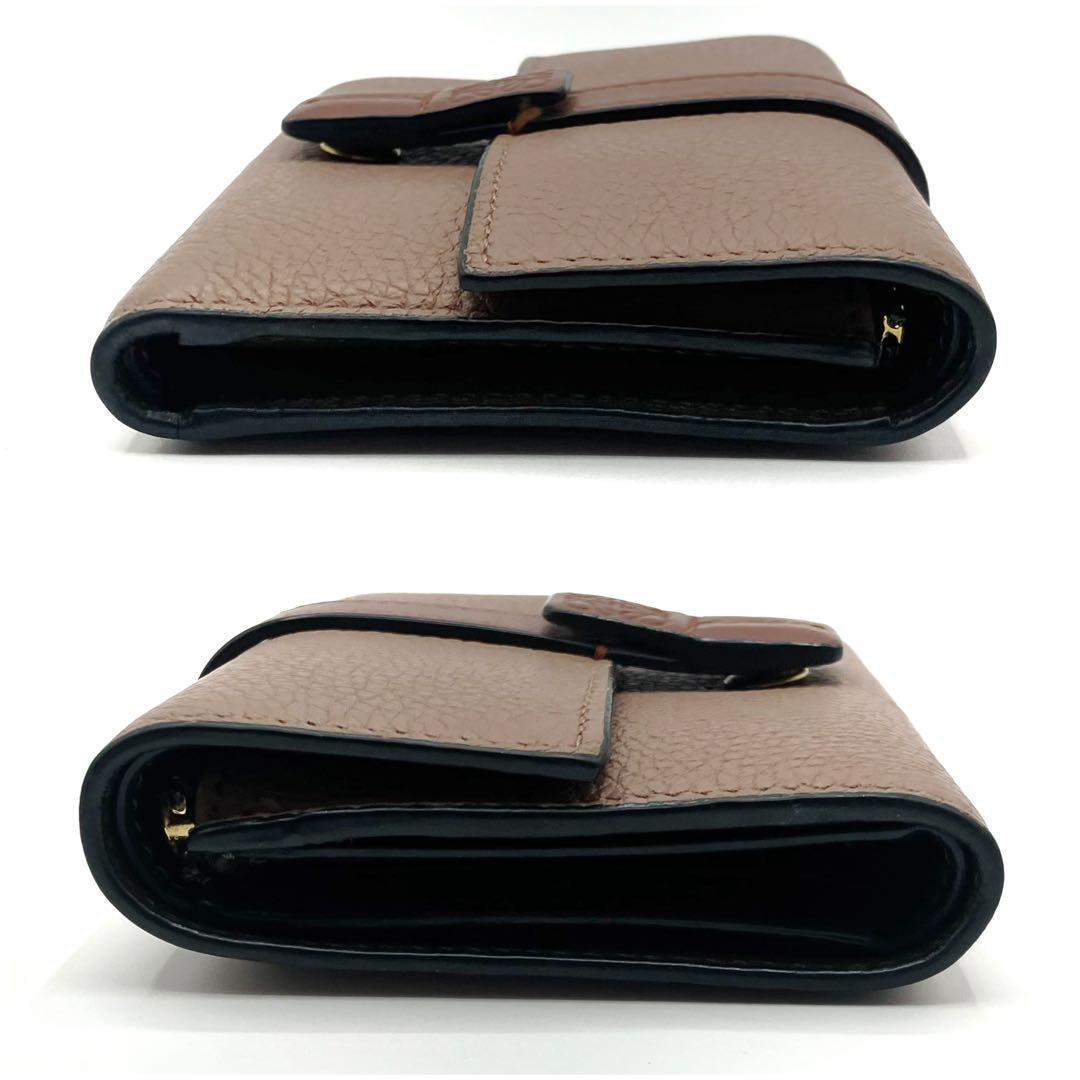 美品✨ ロエベ バーティカルウォレット スモール ブラウン