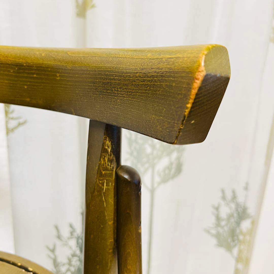 【秋田木工】　ベントウッドチェアー　曲木　ハイチェア