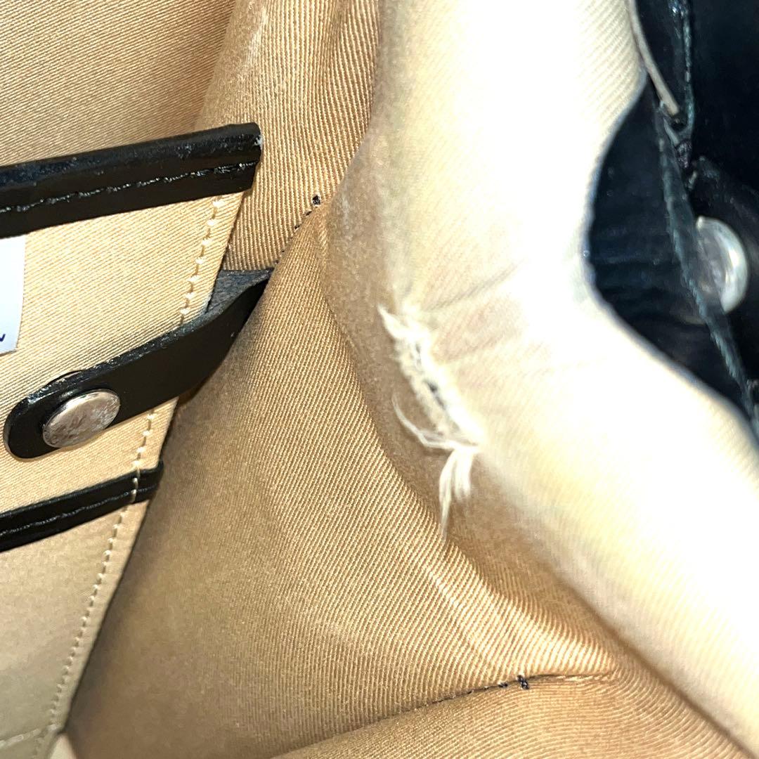 ★美品★AOKI 青木カバン★レザーダレスバッグ★黒　ブラック★カギ付き★本革★