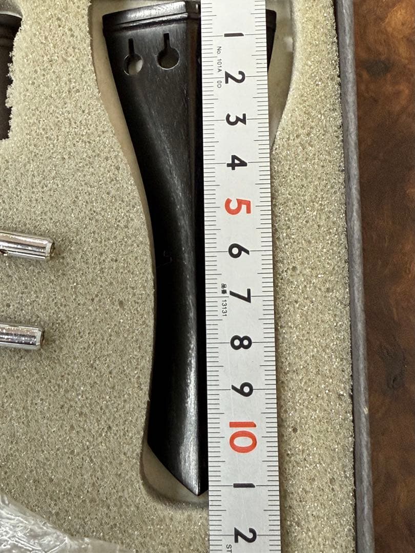 【新品】バイオリン用フィッティングセット（エボニー／クローム金具）未使用品！