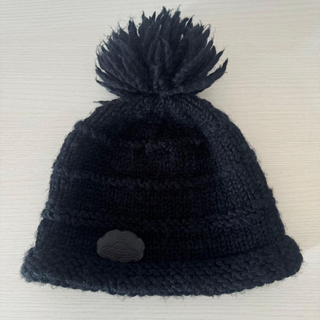 ヴィヴィアンウェストウッド　ニット帽　黒