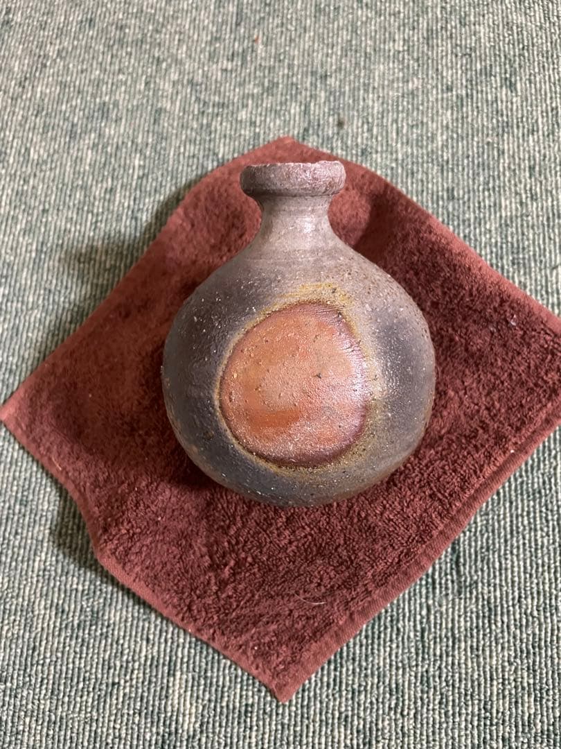 備前焼　希少　灰かぶり徳利(1)