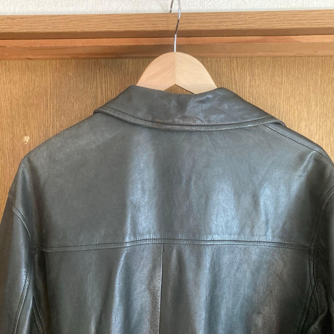 ブラックレザー ジャケット（GIORGIO ARMANI）