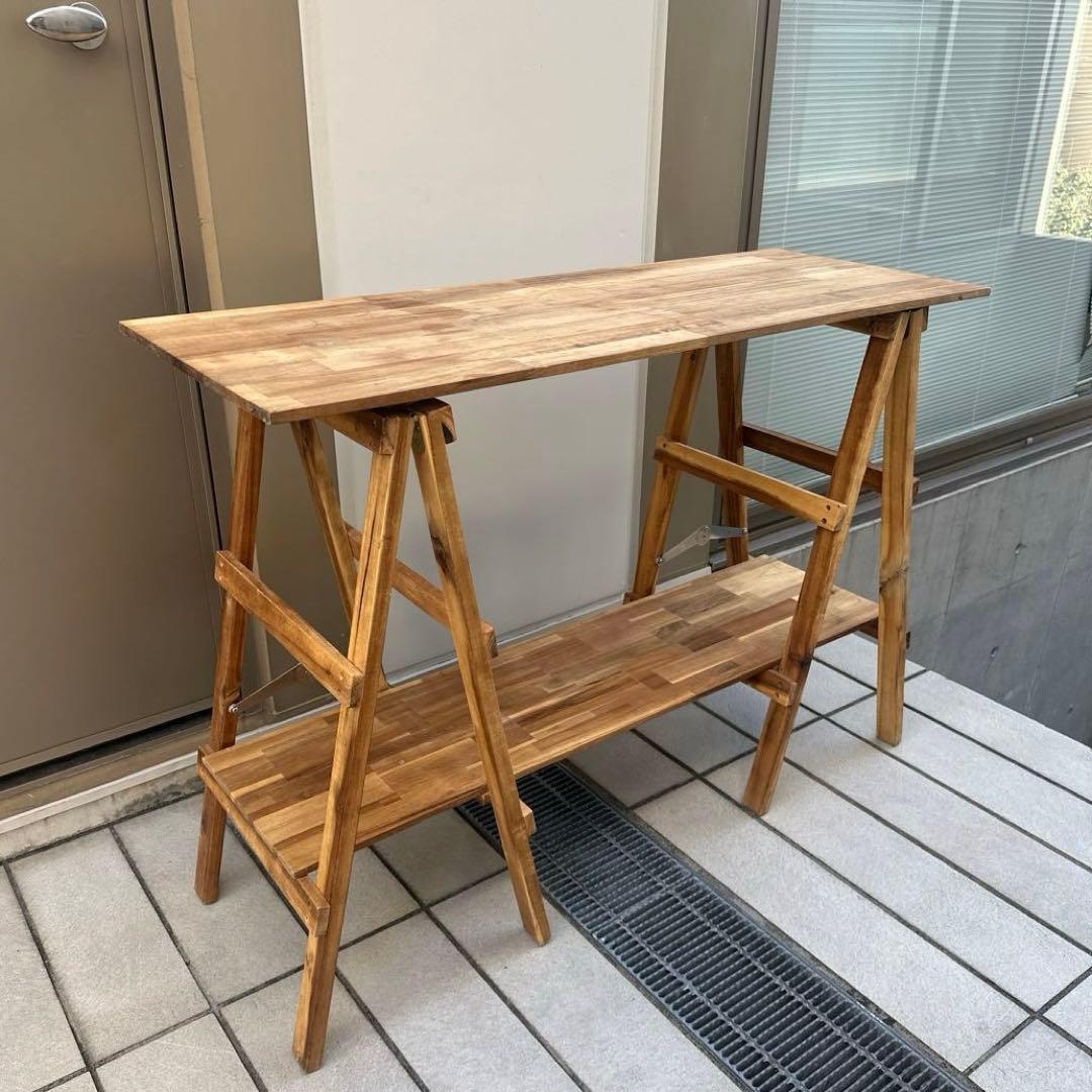 【美品】キッチンテーブル アカシア キッチンラック 木製