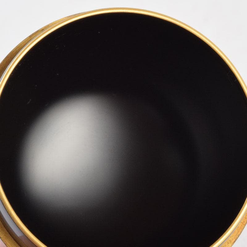 茶道具　塗師　越山作　銀杏蒔絵　中棗　共布共箱　V　9193