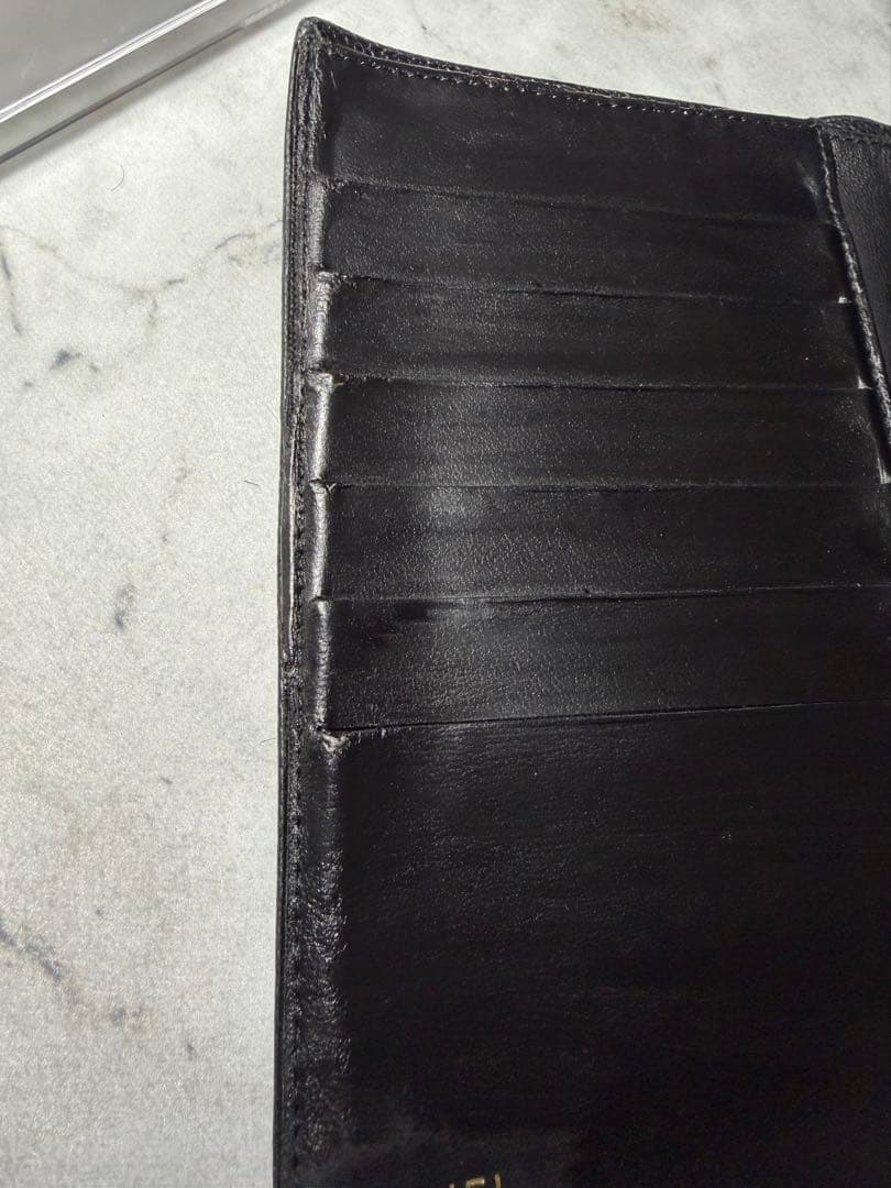 CHANEL キャビアスキン ブラック 二つ折り財布