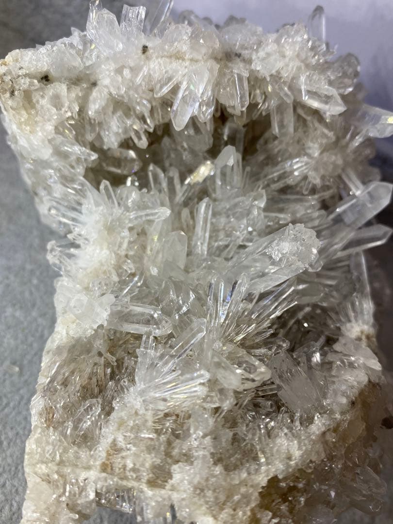 T1013-3最終特価★広西産　結晶花水晶クラスター　天然石　原石　菊花水晶