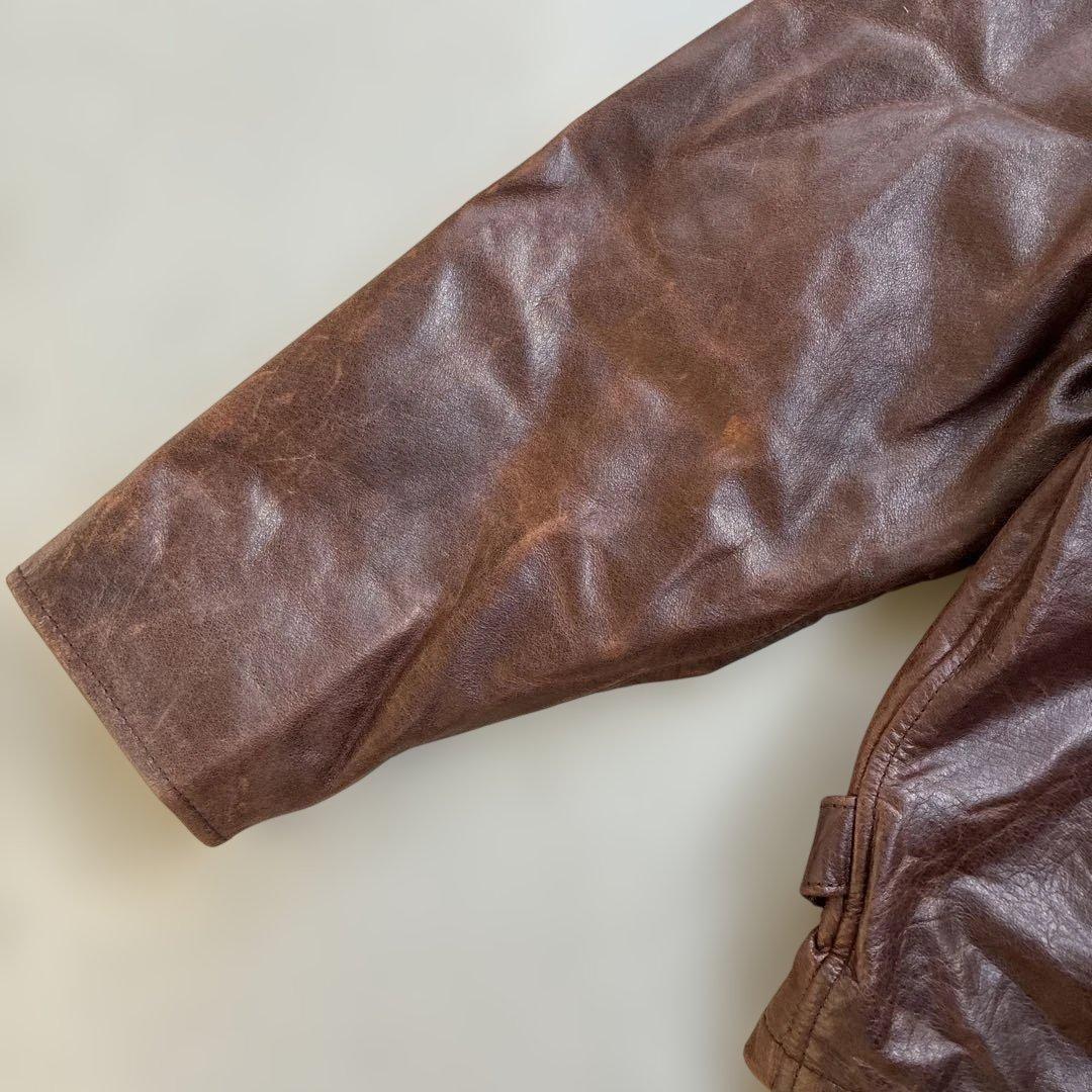本革レザージャケット　茶色ブラウン　wilsonsウィルソンズ　a-2 牛革