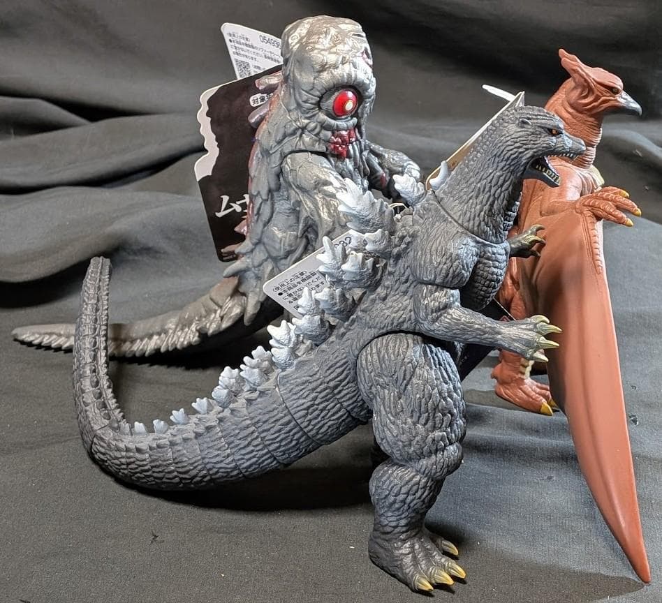 ＦＷゴジラ＆ヘドラ＆ラドン（バンダイ）タグ付ムービーモンスターシリーズ３体セット