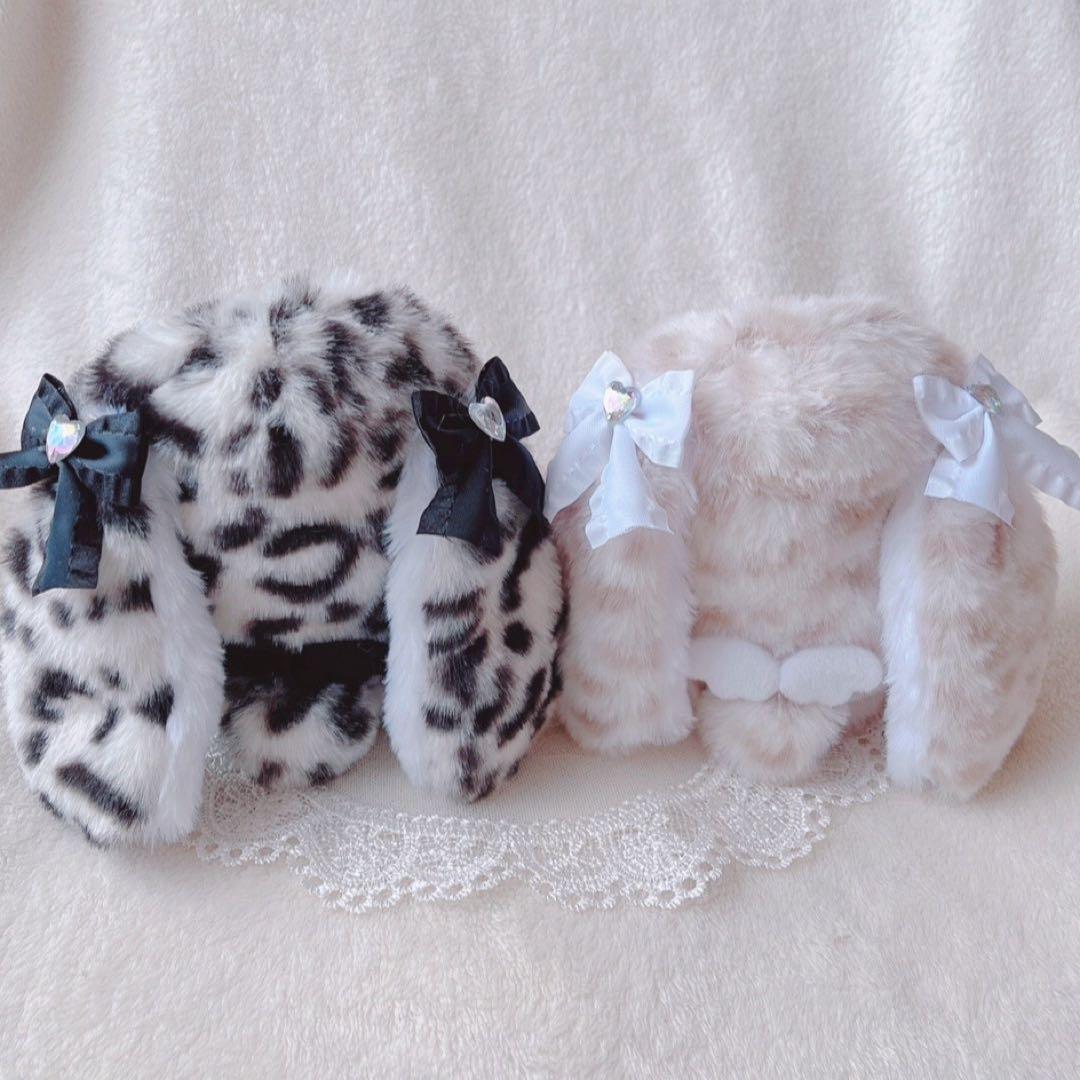 b43 ぬい服 12cm ちびぐるみ 着ぐるみ おすわり 豹たれみみうさぎセット