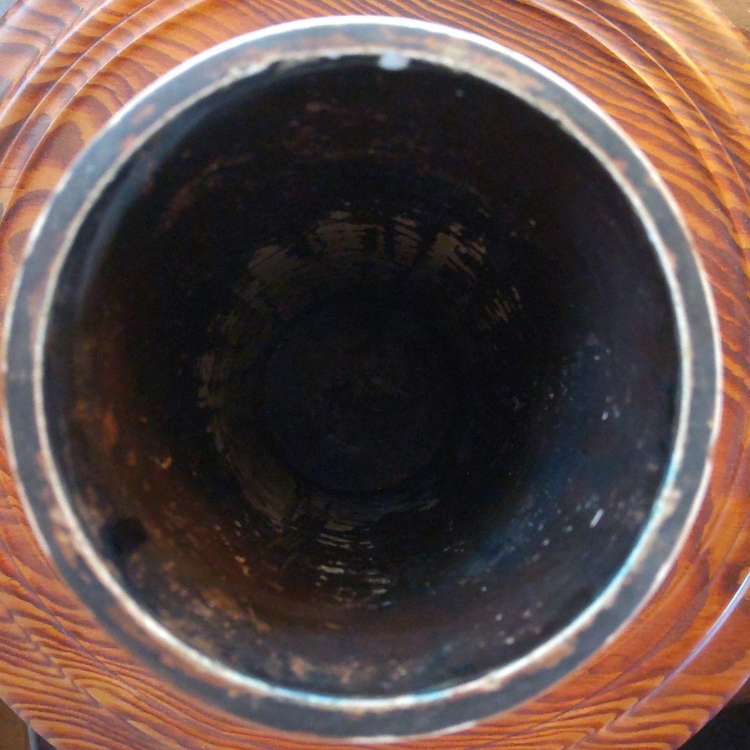 陶胎七宝 筆立て 朝顔 明治 アンティーク