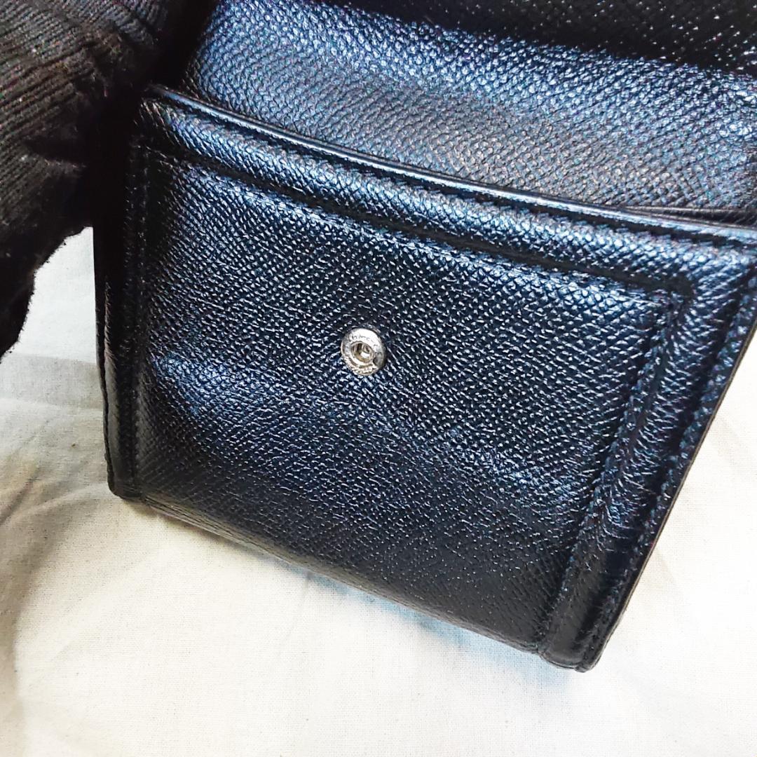 箱付き 良品 フェラガモ Ferragamo 折り財布 ヴァラ リボン ブラック