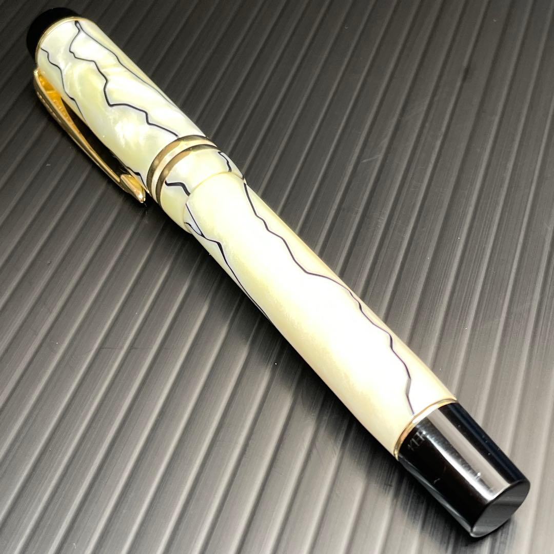 綺麗 パーカー デュオフォールド パール ブラック 18K センテニアル 万年筆