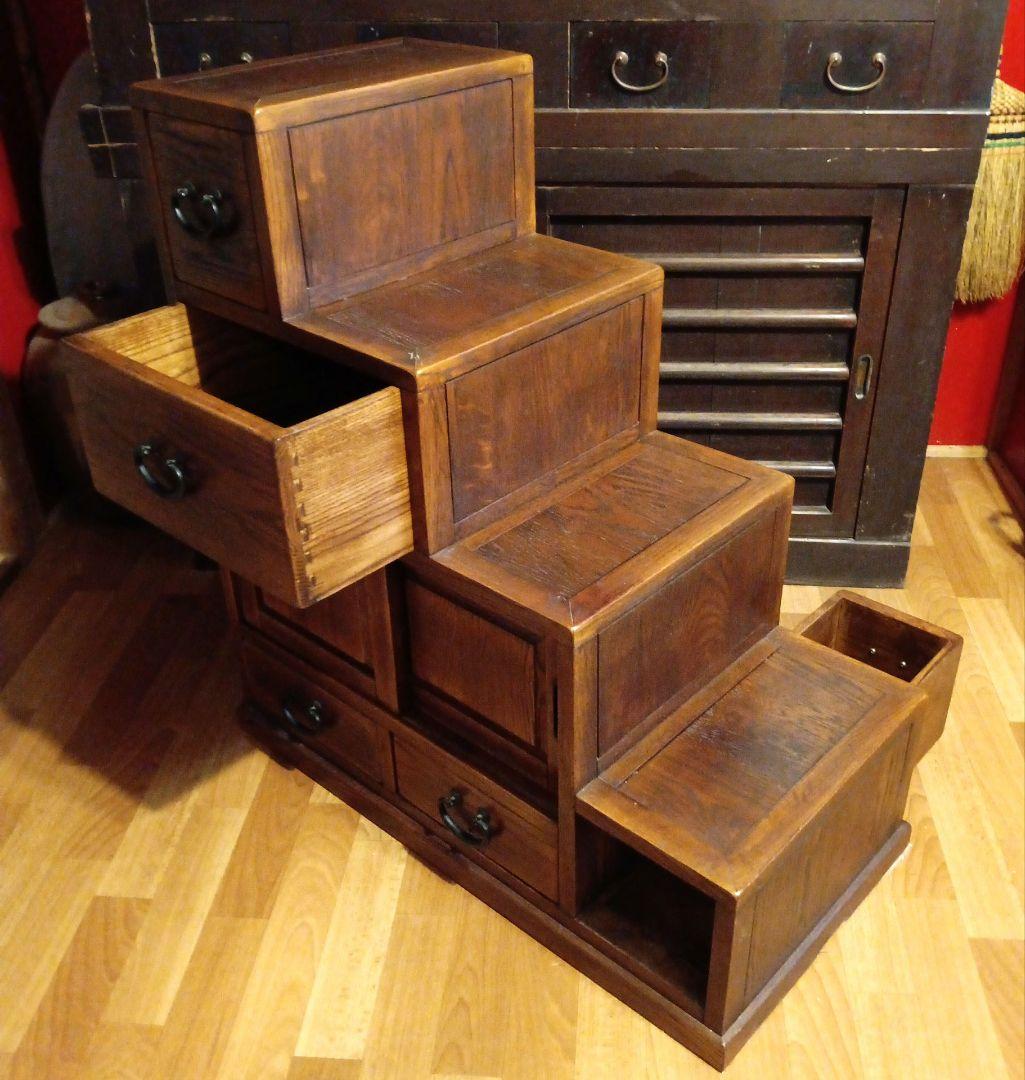 欅　階段箪笥　箪笥　キャビネット